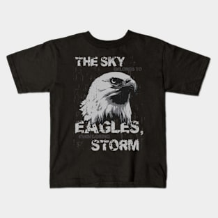 Eagle With A Cool Saying - Lettering Kids T-Shirt